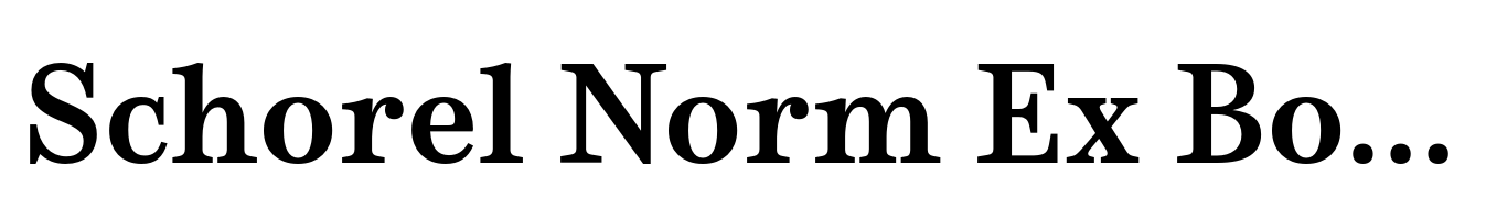Schorel Norm Ex Bold